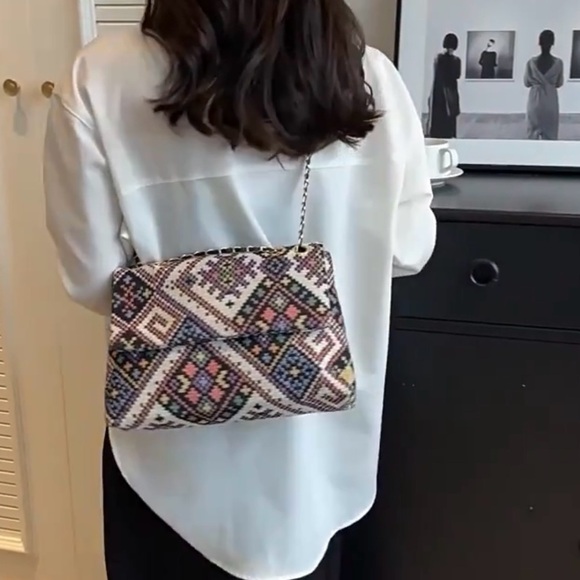 Boho Multicolor Patterned Women's Bag - Picture 2 of 3